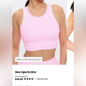 BuffBunny Geo Pink Gingham sports Bra